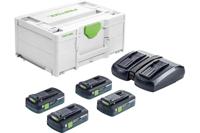 Festool SYS 18V 4x4,0/TCL 6 DUO 577104 Energieset - thumbnail