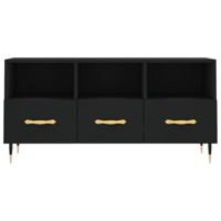 Tv-meubel 102x36x50 cm bewerkt hout zwart - thumbnail