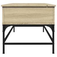 Salontafel 100x50x45 cm bewerkt hout en metaal sonoma eiken - thumbnail