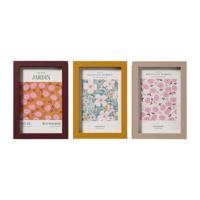 Fotolijsten set van 3 - beige/oker/rood - 10x15 cm - thumbnail