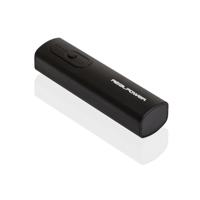 RealPower PB-T1 powerbank Zwart 2600 mAh - thumbnail