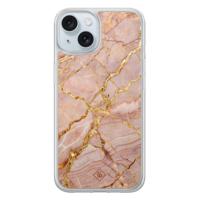 iPhone 13 hybride hoesje - Rose gold marble - thumbnail