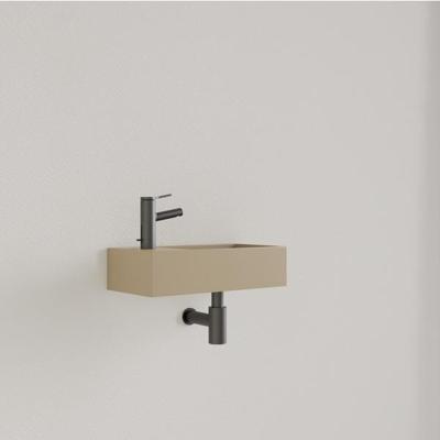 Fontein Gliss Design Nano 36x18x9 cm 1 Kraangat Links Cappuccino