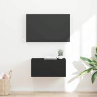 TV Wandkast Wandgemonteerd Zwart 60 x 31 x 29.5 cm Bewerkt hout - thumbnail