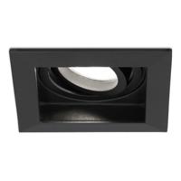 Fresno LED inbouwspot vierkant - GU10 - 4 Watt 345 Lumen - 6500K Daglicht Wit - Dimbaar - Kantelbaar - Verzonken - IP20 voor binnen - Zwart - Anti-glare - thumbnail