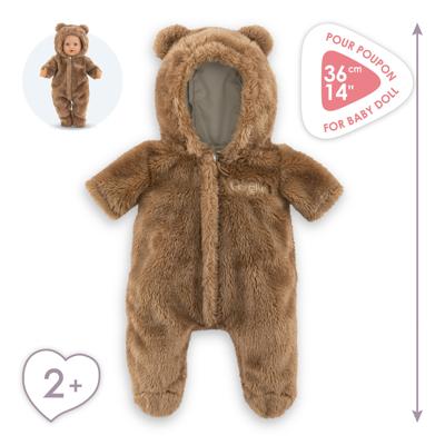 Corolle bunting brown bear onesie - 36cm
