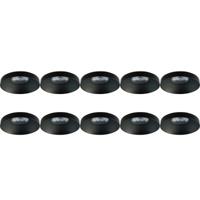 Zwarte Aluminium Inbouwspot Set 10x GU10 - Ø82mm - thumbnail