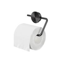 Geesa Opal toiletrolhouder zonder klep 13,8x1,9x11,3cm geborsteld metaal zwart - thumbnail
