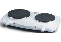 Domo elektrische kookplaat, 1000-1500W, wit - thumbnail