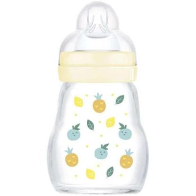 MAM-glazen fles - 170 ml - 0 tot 6 maanden - Speenstroom 1 - Wit MAM-glazen fles - 170 ml - 0 tot 6 maanden - Speenstroom 1 - Wit