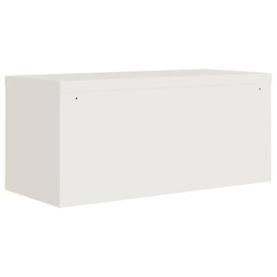 Archiefkast 90x40x40 cm staal wit