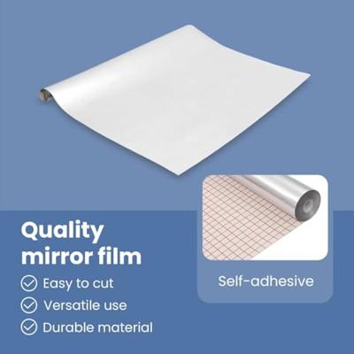 VidaXL Zelfklevende spiegelfolie 90 x 200 cm 2 pcs zilver pet