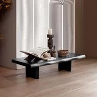 WOOOD Salontafel 'Cali' Mangohout, 120 x 28cm, kleur zwart - thumbnail