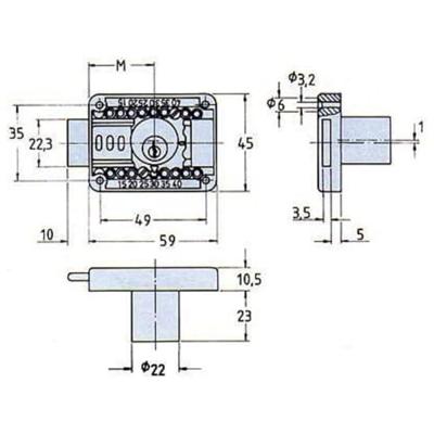 JuNie meubelslot opleg - 2828-MN - met cilinder