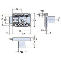JuNie meubelslot opleg - 2828-MN - met cilinder - thumbnail