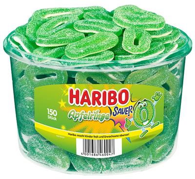 Haribo - Sour Apple Rings - 150 pieces Haribo - Sour Apple Rings - 150 pieces