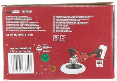 Einhell CE-CP 18/180 Li E Solo - Accu Polijst-/Schuurmachine | 18V | 180 mm | Zonder accu en lader - 2093320 2093320 - thumbnail