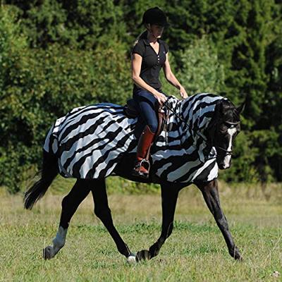 Bucas Buzz-off Riding Zebra zwart/wit maat:155 / 6'7