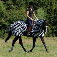 Bucas Buzz-off Riding Zebra zwart/wit maat:155 / 6'7 - thumbnail