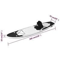 Stand Up Paddleboardset opblaasbaar 300x76x10 cm zwart - thumbnail