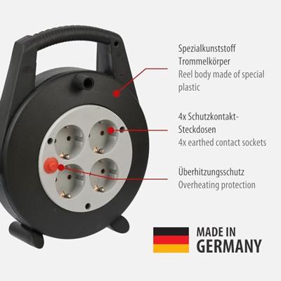 Brennenstuhl H05VV-F 3G1,5 Kabelhaspel 5 mtr | 3G1.5 | Vario-Line | 1092200 - 1092200