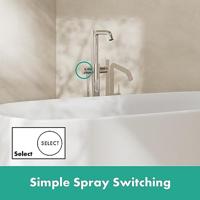 Hansgrohe Tecturis S ééngreeps badmengkraan vloergemonteerd, chroom - thumbnail