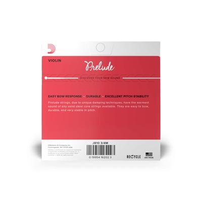 D'Addario J810 4/4H Prelude Violin String Set 4/4 Scale, Heavy Tension Violaarsnaren D'Addario J810 4/4H Prelude Violin String Set 4/4 Scale, Heavy Tension Violaarsnaren