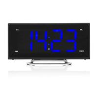 Smartwares Wekker gebogen display, dubbel alarm, FM-radio, USB-aansluiting, sluimerfunctie, CL-1658 - thumbnail