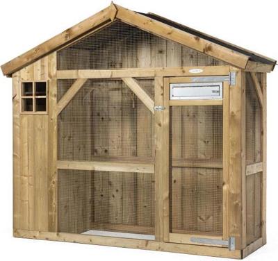 Voldux voliere S2 links 215 x 70 x 185 cm Voldux Bruin