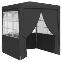 VidaXL Partytent met zijwanden professioneel 90 g/m² 2x2 m antraciet - thumbnail