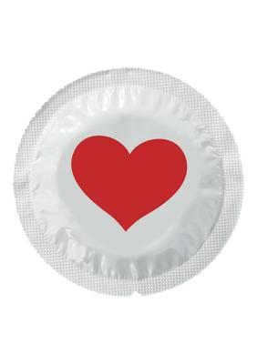 Exs Love Heart Condoms - 24 pack