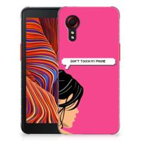 Samsung Galaxy Xcover 5 Silicone-hoesje Woman Don't Touch My Phone - thumbnail