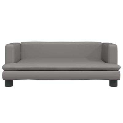 Hondenmand 80x45x30 cm kunstleer grijs