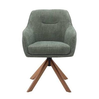 Giga Living - Eetkamerstoel Groen - Eikenhout - Avola - Set van 2