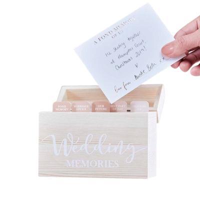Ginger Ray gastenboek in houten doos 75 kaarten | 5 stuks