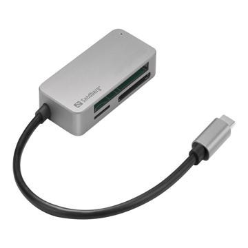 Sandberg 136-38 geheugenkaartlezer USB 3.2 Gen 1 (3.1 Gen 1) Type-C Zwart