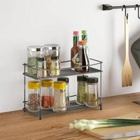 Metaltex Oregano Kruidenrek 2 Etages Mat Zwart/Metaal - thumbnail