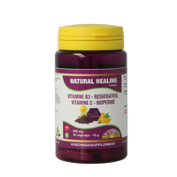 Vit B3 Resveratrol vitamine C bioperine 30 Vegetarische capsules - thumbnail