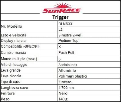 Sunrace Versteller dl-ms33 2sp links zwart