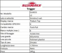 Sunrace Versteller dl-ms33 2sp links zwart - thumbnail