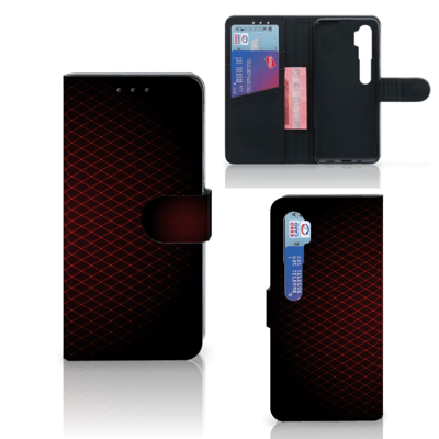 Xiaomi Mi Note 10 Pro Telefoon Hoesje Geruit Rood Xiaomi Mi Note 10 Pro Telefoon Hoesje Geruit Rood