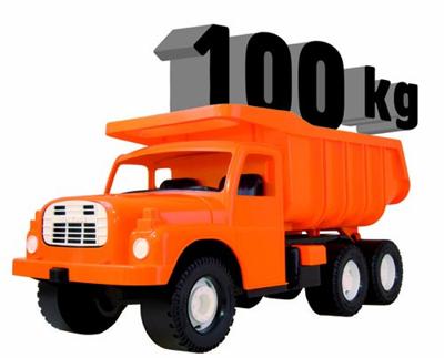 DinoBikes Tatra kiepwagen blauw 70 cm groot draaggewicht 100 kg - thumbnail