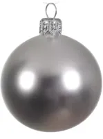 Decoris grote zilveren matte kerstbal 15cm - thumbnail