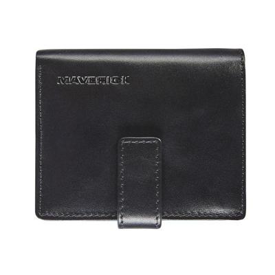 Kaarthouder Maverick All Black compact RFID leer zwart