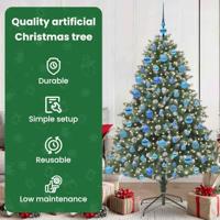 Kunstkerstboom met 300 LED Groen 180 cm PVC en Plastic en Staal - thumbnail