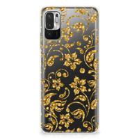 Xiaomi Redmi Note 10/10T 5G | Poco M3 Pro | TPU Case | Gouden Bloemen - thumbnail