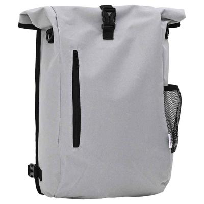 VidaXL Fietstas grijs 31 x 13 x 58 cm polyester