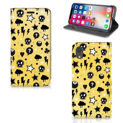 Mobiel BookCase Apple iPhone Xr Punk Geel Mobiel BookCase Apple iPhone Xr Punk Geel