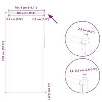 VidaXL Rolgordijn verduisterend 100 x 230 cm wit - thumbnail