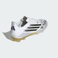 adidas F50 League Gras / Kunstgras Voetbalschoenen (MG) Wit Zwart Goud - thumbnail